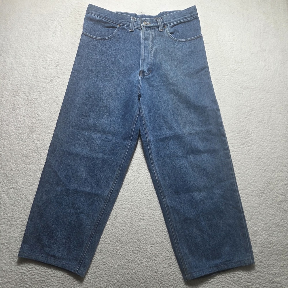 Vintage World Industries Baggy Wide Leg Skater Jeans Mens 36x26 Embroidered